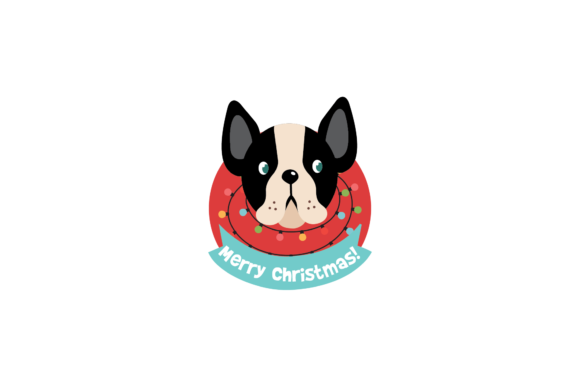 Christmas Stickers Dog Animals SVG