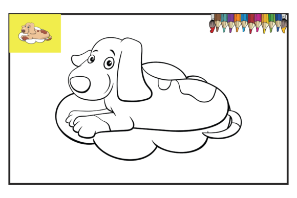Coloring Book Page Dog Animals SVG
