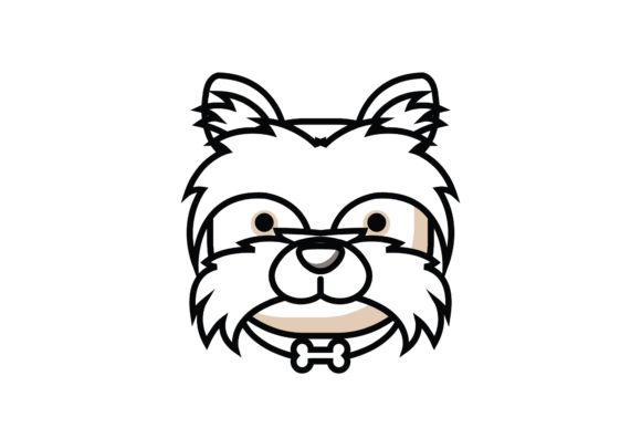 Cute Puppy Dog Face SVG