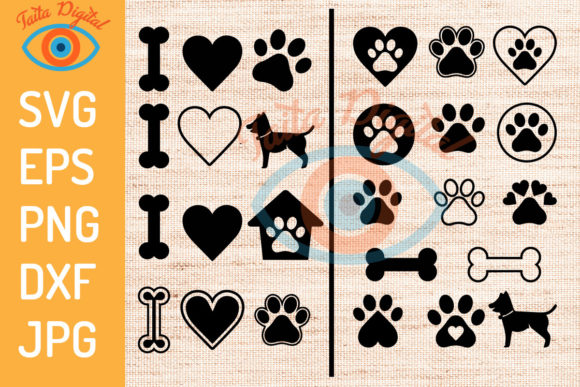 Dog Paw SVG Bundle Design