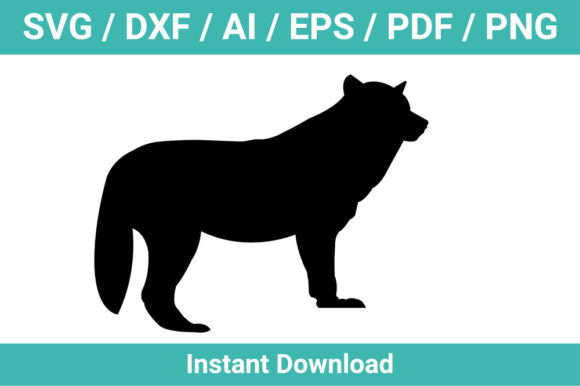 Dog Silhouette SVG Cut File Graphic