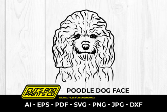 Poodle Dog Face SVG Sublimation PNG